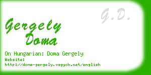 gergely doma business card